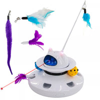 PAWLUX Interactive Feather Wand & Laser Toy Set